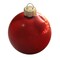 Whitehurst Large Pearl Finish Glass Christmas Ball Ornaments - 6" (150mm) - Red -2ct